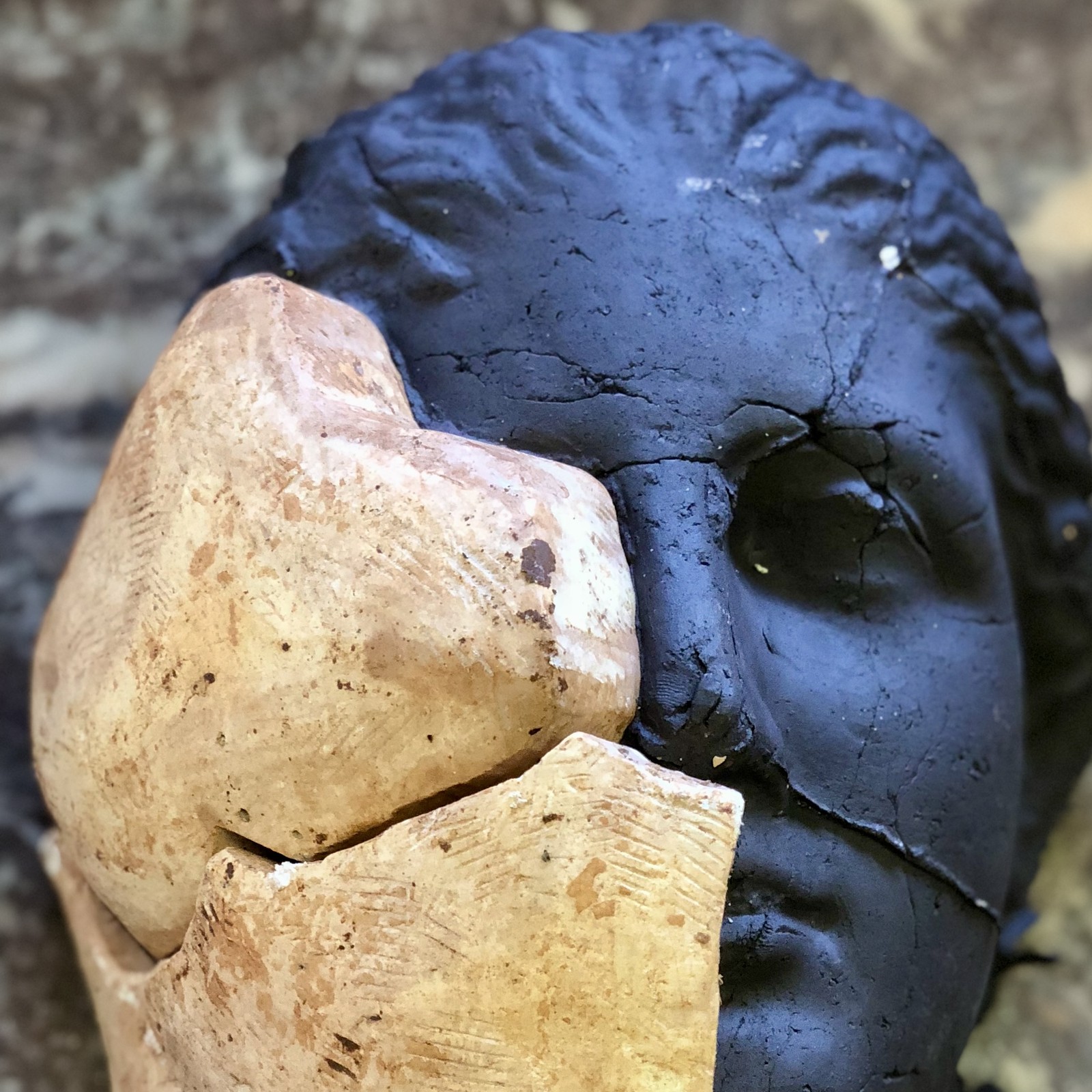 Très gros plan fidèle de la matière d’une sculpture en Utah GE300